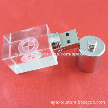 Promotional Crystal USB Flash Drive, Custom Logo Available, OEM and ODM Orders WelcomedNew